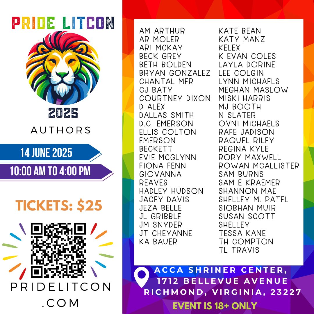 Authors 2025 Square (1) list of lgbtq authors at pridelitcon 2025